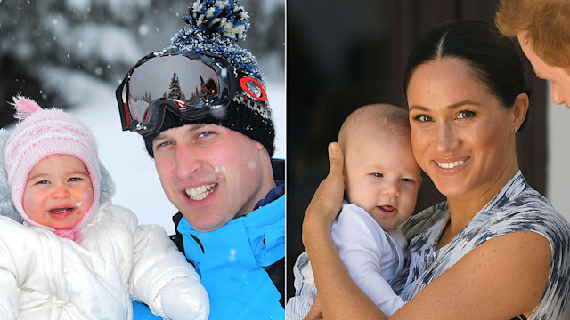 parents holding smiling babies