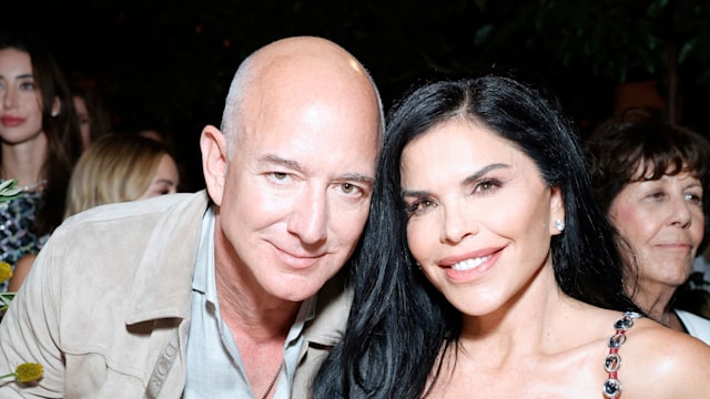 Jeff Bezos and honoree Lauren SÃ¡nchez attend the TIAH 5th Anniversary Soiree at Private Residence on August 26, 2023 in Los Angeles, California