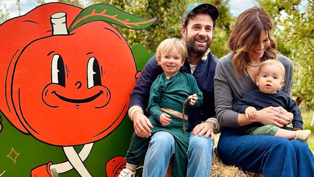 Mandy Moore, Taylor Dawes Goldsmith, and their two sons