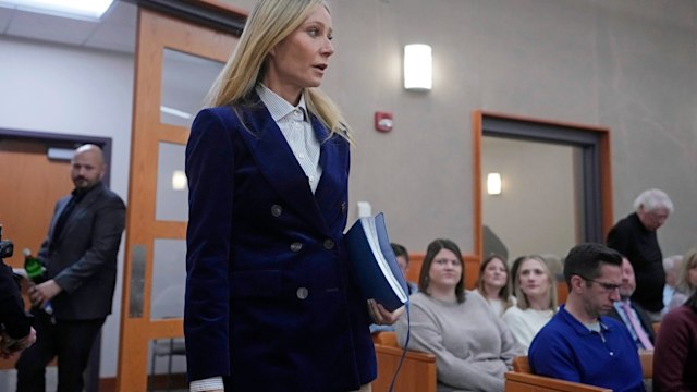 Gwyneth Paltrow enters the courtroom for her trial 