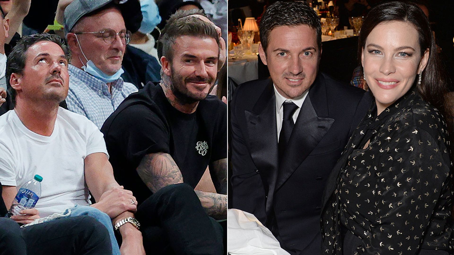 David Beckham and Dave Gardner enjoy boys' night out after split from Liv Tyler is revealed