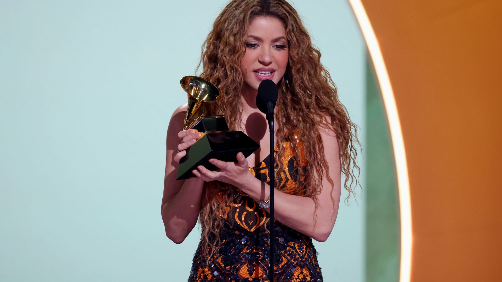 Shakira’s sons steal the show as mom accepts award at the Grammys