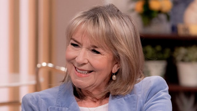 Fern Britton sitting on This Morning sofa