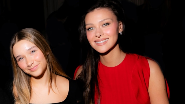 Harper Beckham, and Nicola Peltz Beckham at Victoria Beckham RTW Fall 2024 show