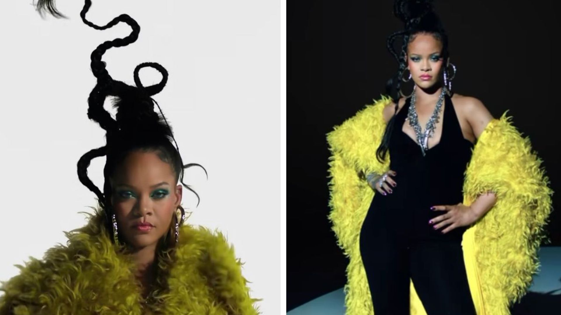 Rihanna S Super Bowl Lvii Halftime Show Teaser Hairstyle Is A Work Of Art See Photos Hello