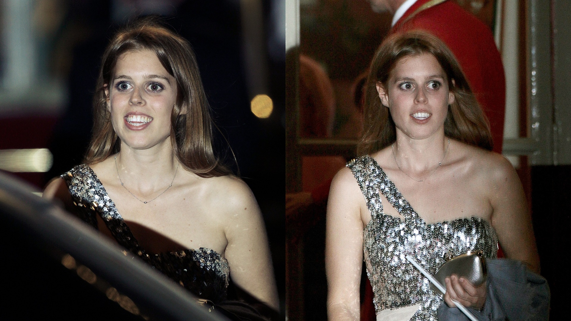 Princess Beatrice wearing a glittering gown