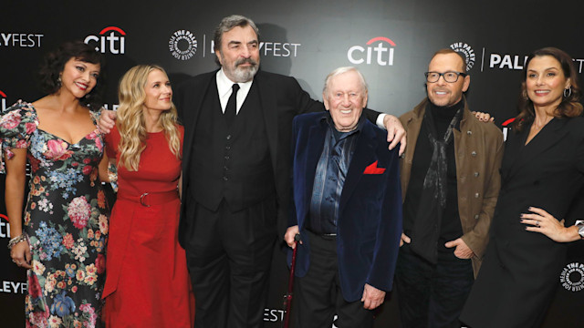 Blue Bloods stars Marisa Ramirez, Vanessa Ray, Tom Selleck, Len Cariou, Donnie Wahlberg and Bridget Moynahan at the 2024 PaleyFest New York, USA - 17 Oct 2024