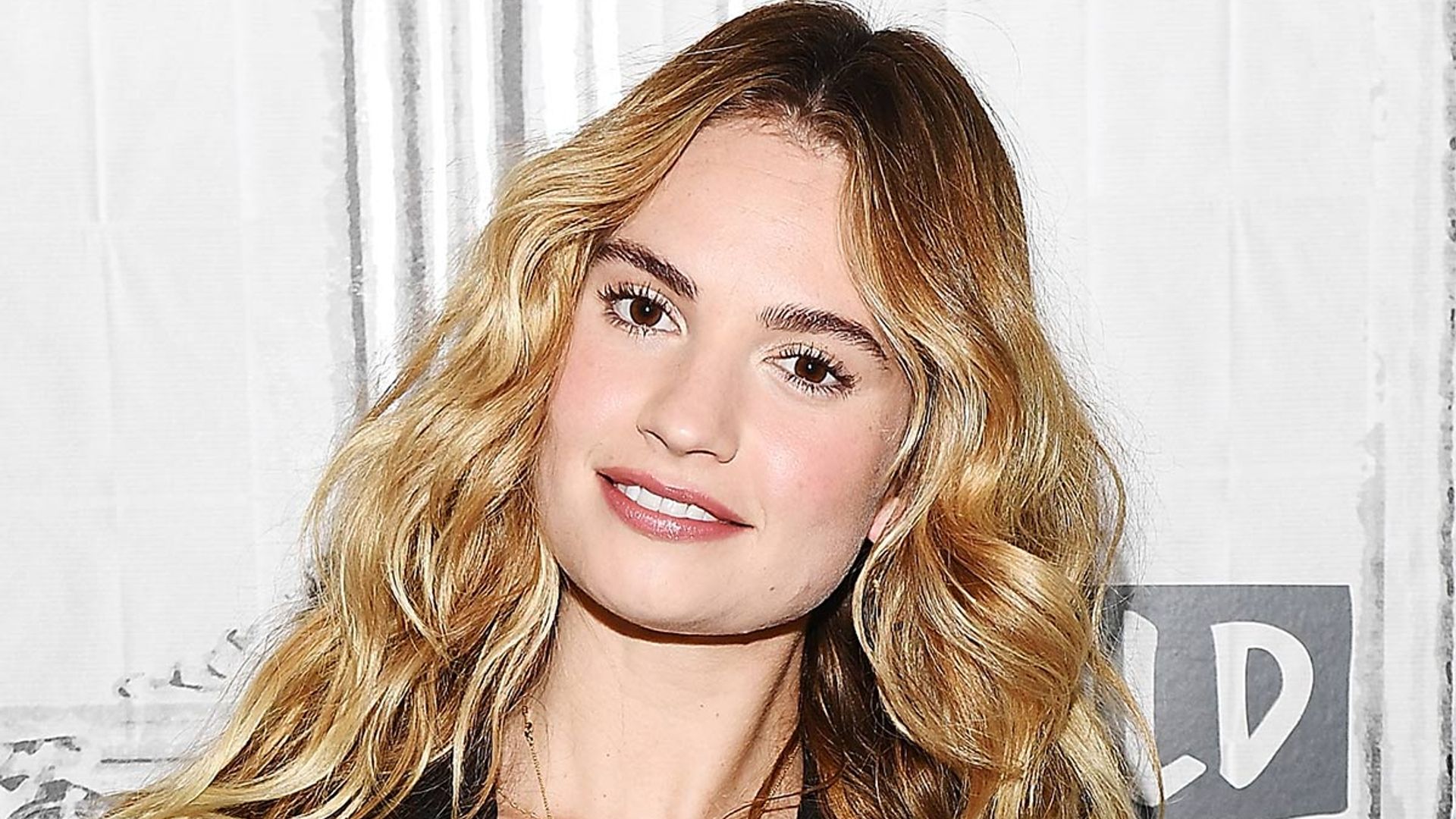 lily james smiling