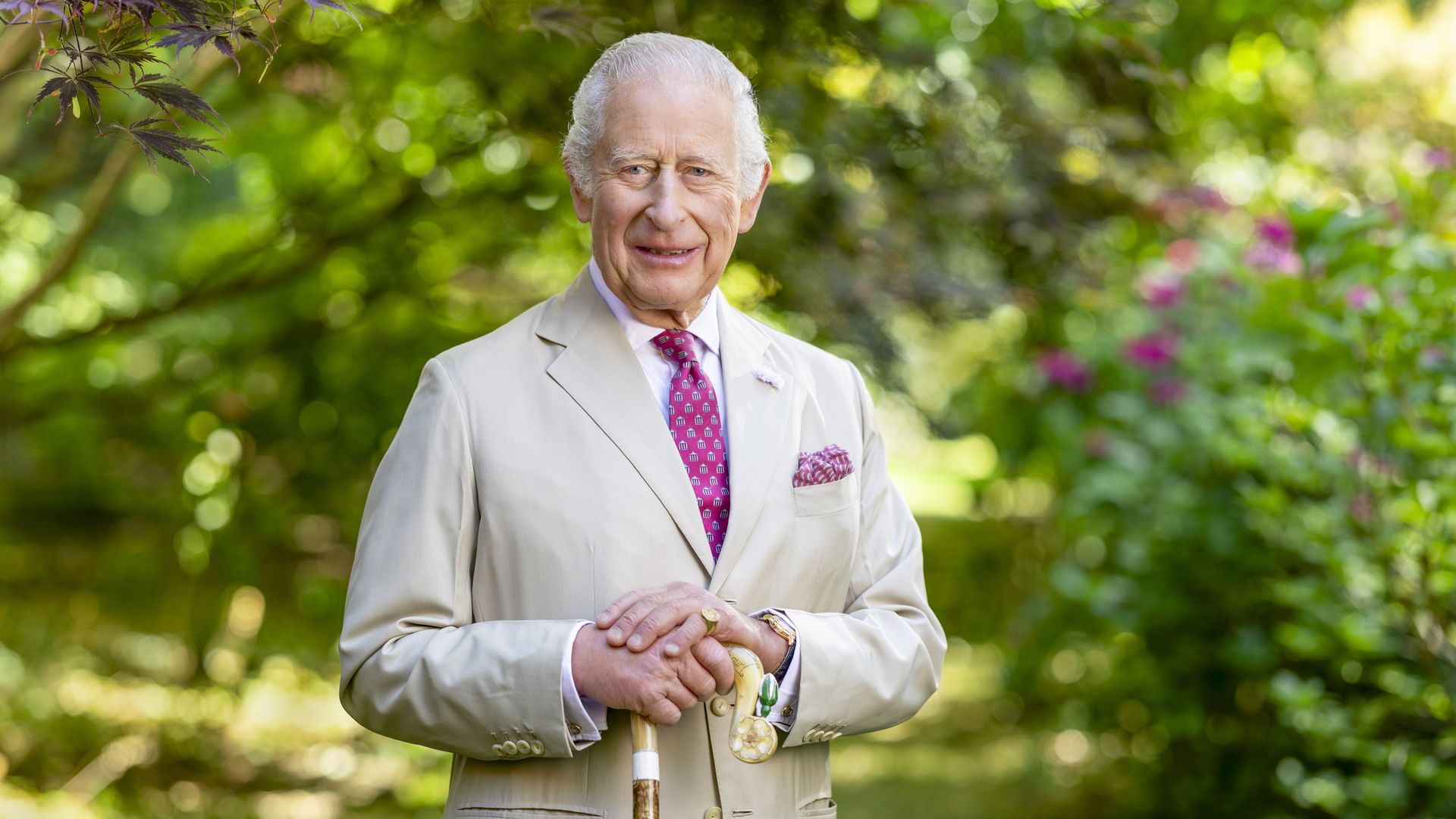 King Charles pictured at Highgrove gardens