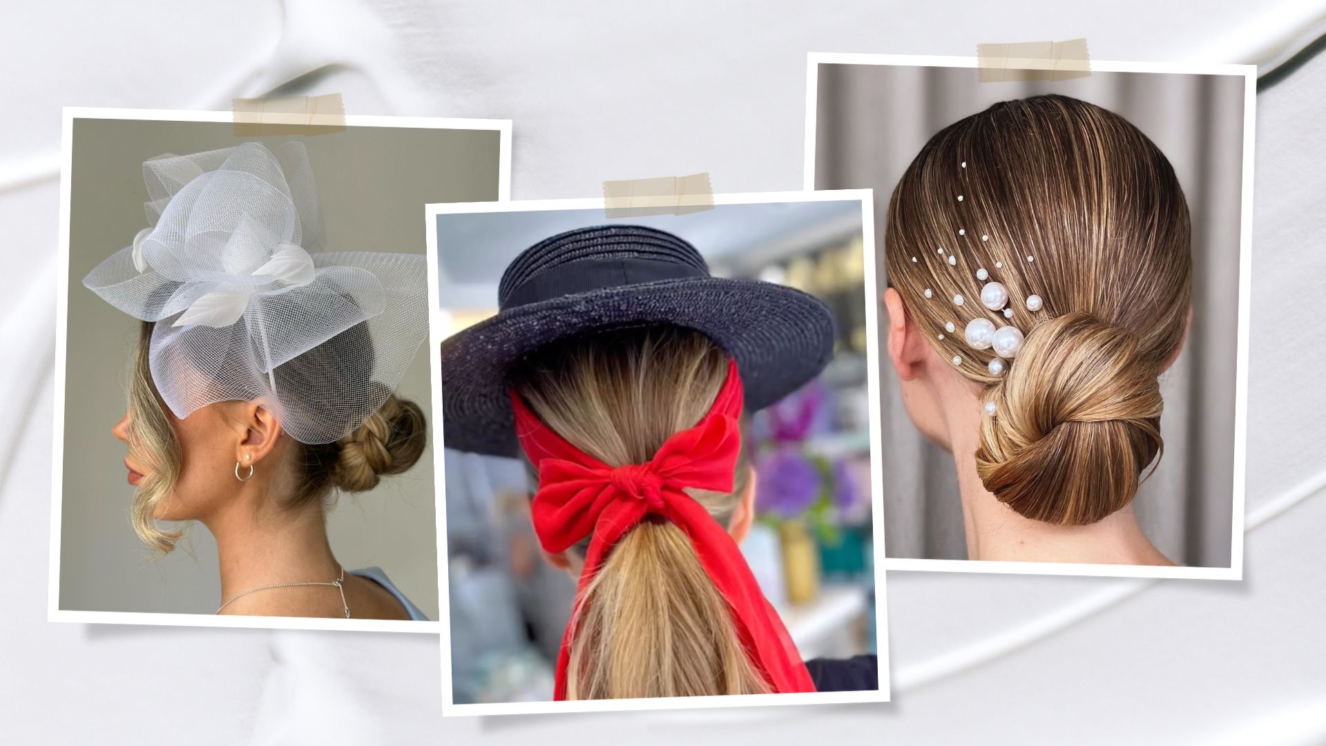 Assortment of race-day hairstyles