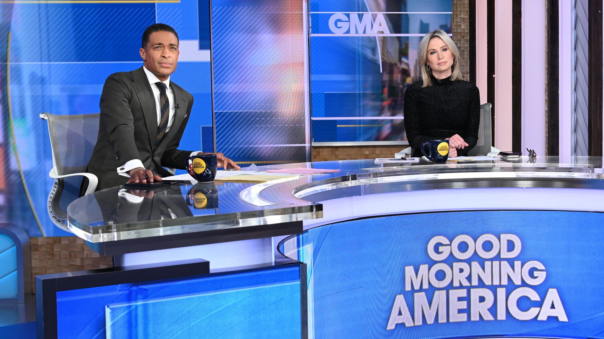 Amy and T.J. sat at the GMA desk