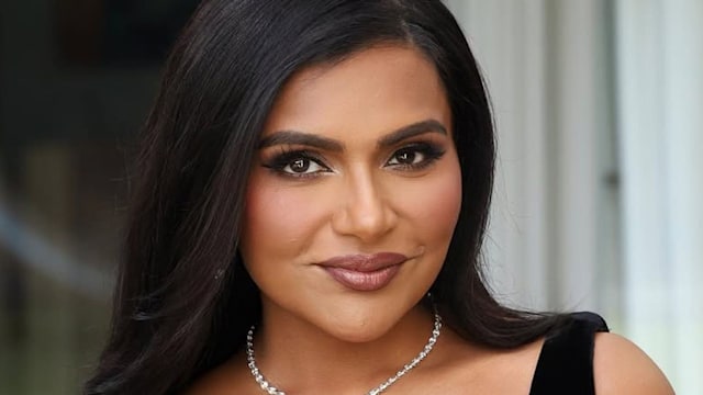 mindy kaling wearing a little black dress on instagram