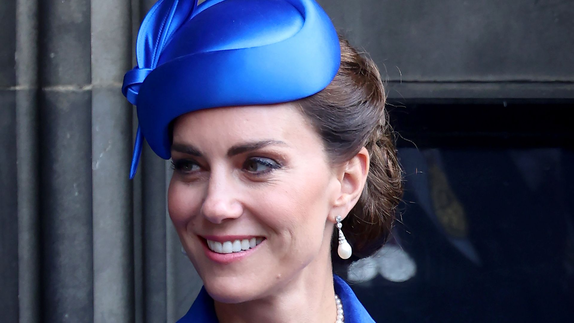Kate Middleton in all-blue outfit