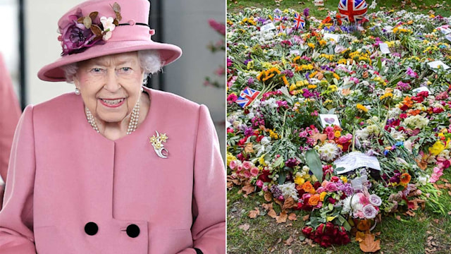 the queen floral tributes to be taken down