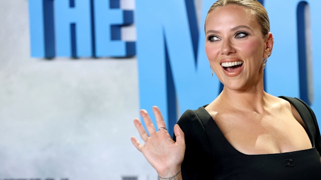 Scarlett Johansson and Channing Tatum present "Fly me to the moon" at a photocall in Matadero of Madrid