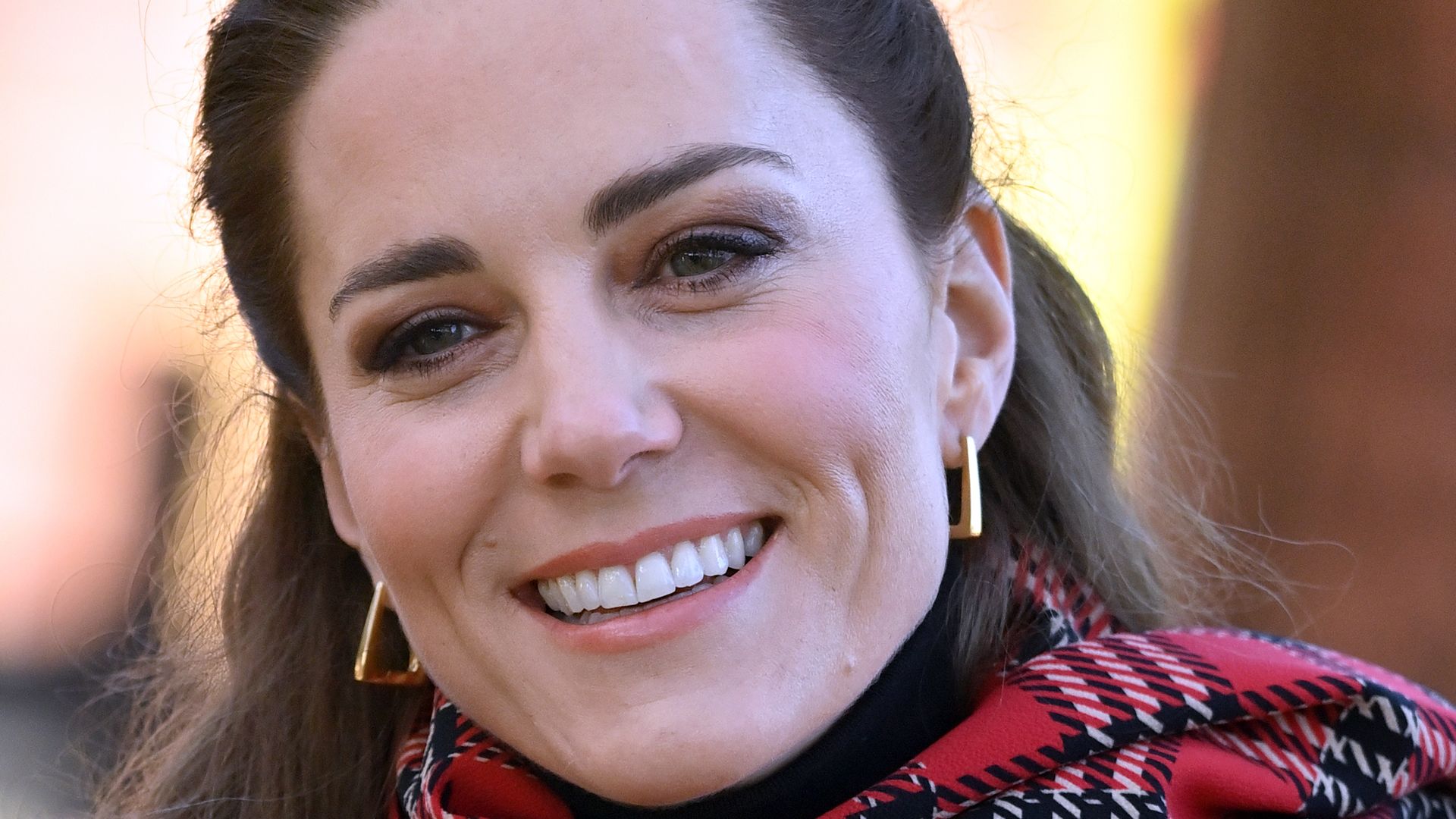 Kate Middleton, the Princess of Wales wearing red as she visits Cardiff Castle on December 8, 2020 in Cardiff, Wales.