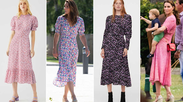 kate middleton ditsy floral dresses dupes