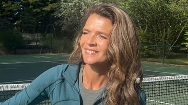 Annabel Croft playing padel