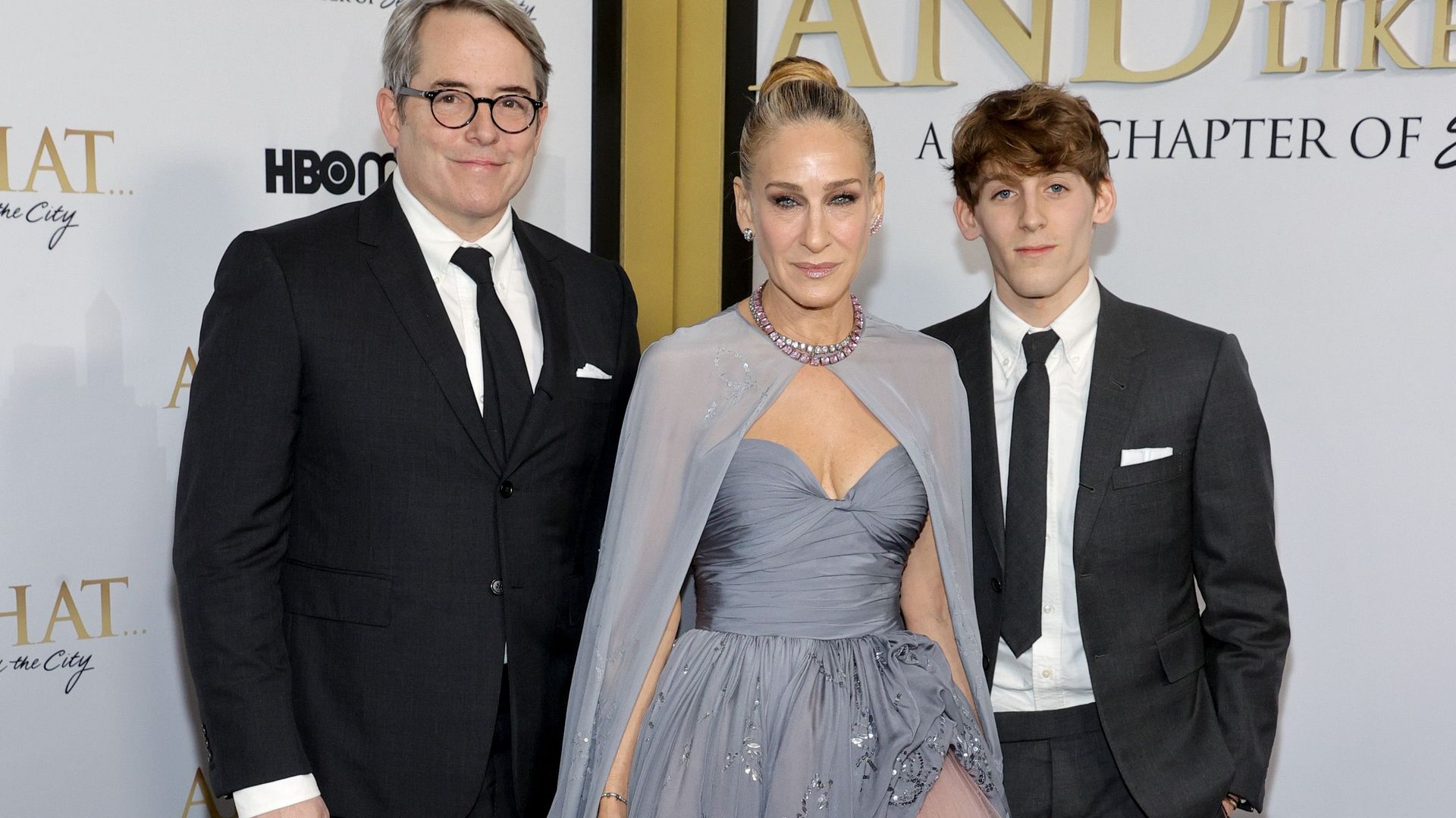 Sarah Jessica Parker with husband Matthew Broderick and son James Wilkie