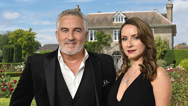 Paul Hollywood with farmhouse backdrop with wife Melissa Spalding