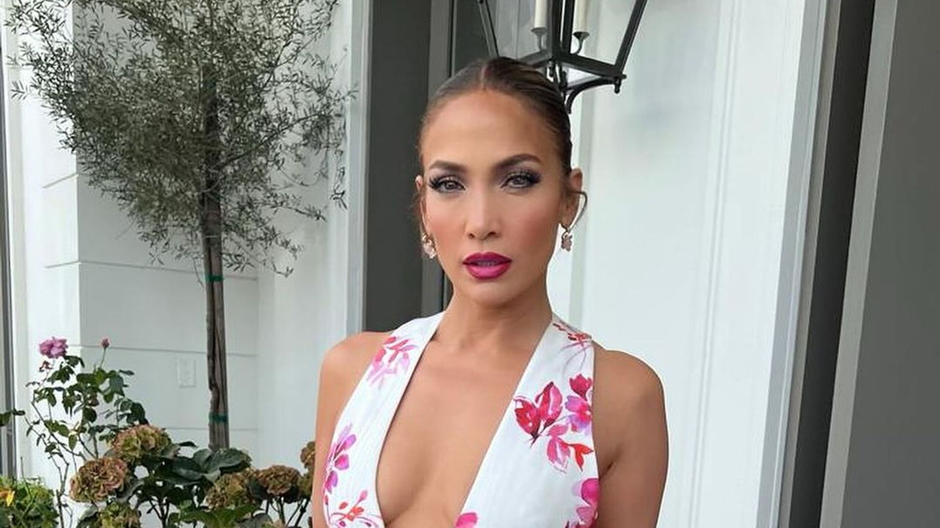 Jennifer Lopez, 54, turns heads in plunging floral frock at the Daytime Beauty Awards in Hollywood