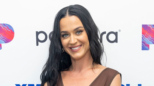 Katy Perry visits the SiriusXM studios on August 19, 2024 in Los Angeles, California