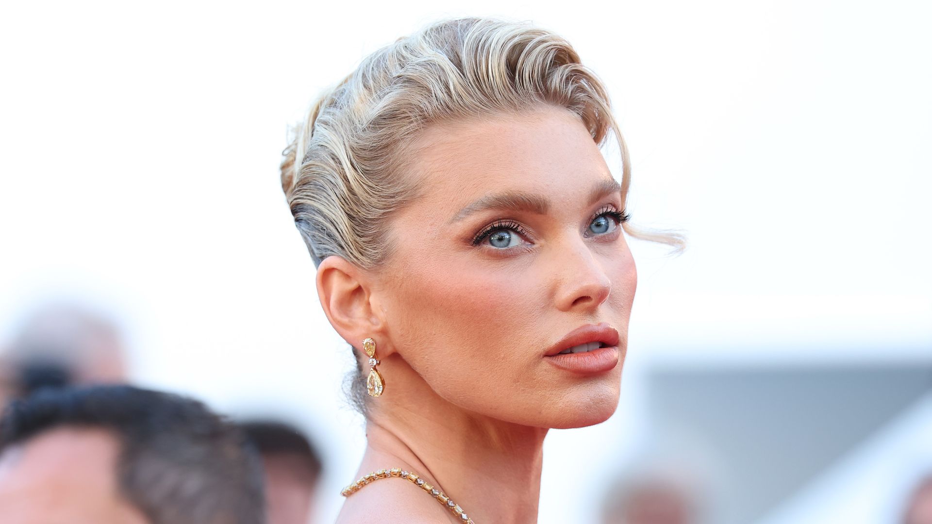Elsa Hosk perfects boudoir dressing for winter in leopard print, silk and lace