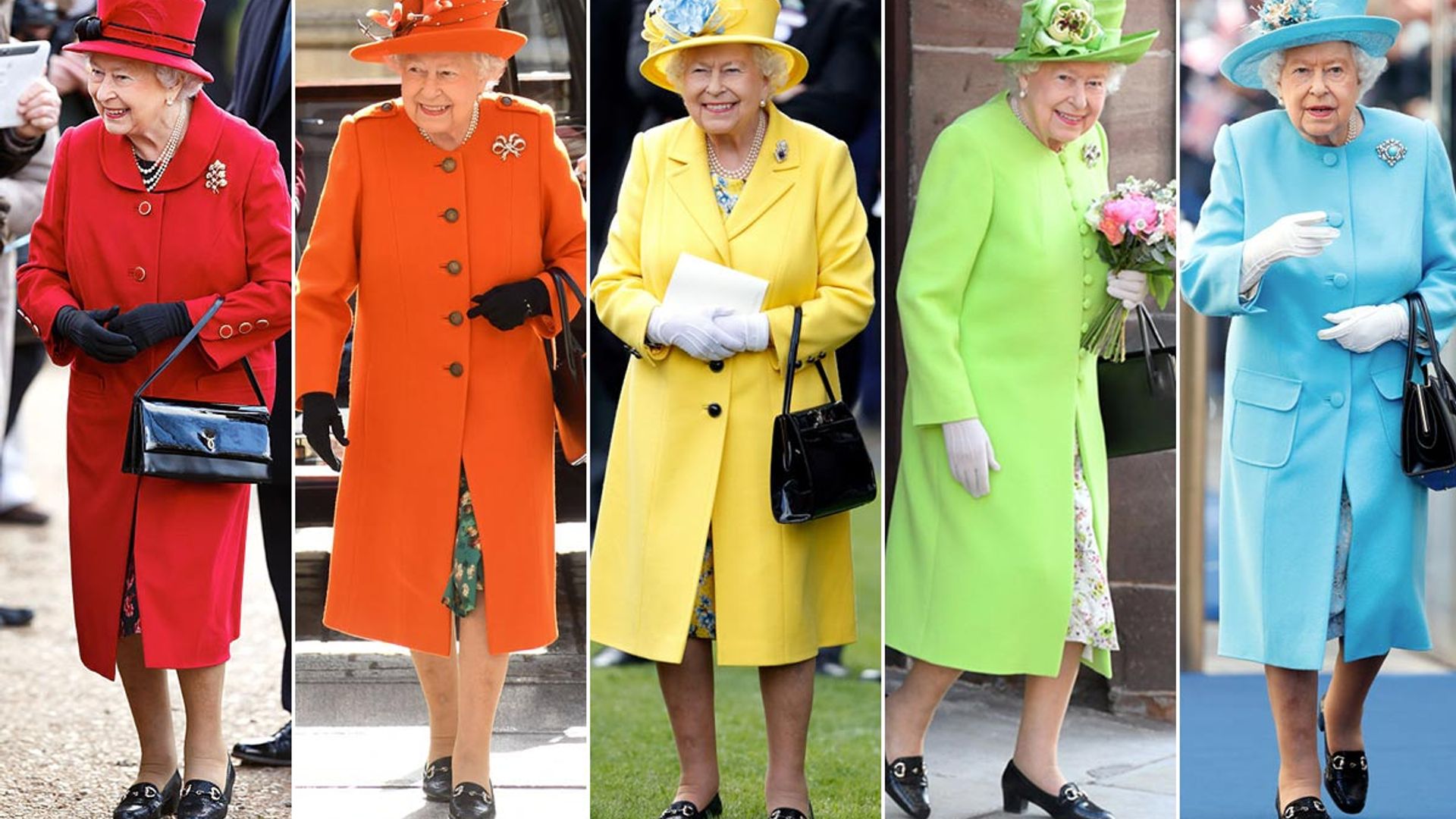 The Queen's rainbow style: from vibrant suits to bright day dresses ...