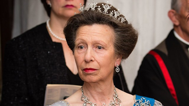 Princess Anne, Princess Royal attends the Lord Mayor's Banquet at the Guildhall during a State visit by the King and Queen of Spain on July 13, 2017 in London, England. 