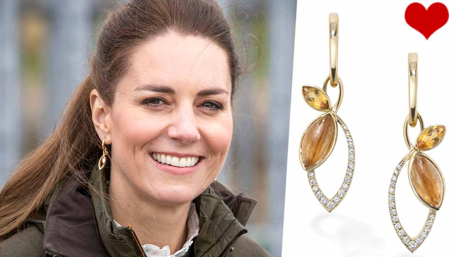 Shop Kate Middleton Heart Earrings  UP TO 57 OFF