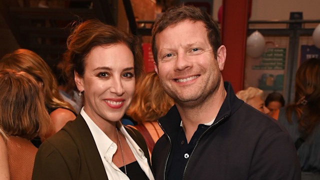 Dee Koppang O'Leary and Dermot O'Leary attend the press night after party for "When It Happens To You" at The Park Theatre on August 6, 2024 in London, England