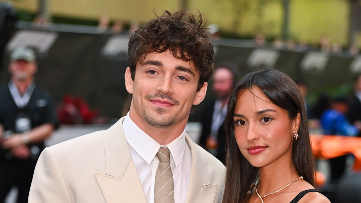F1 driver's girlfriend steals the show in stunning old-Hollywood gown with sheer detailing