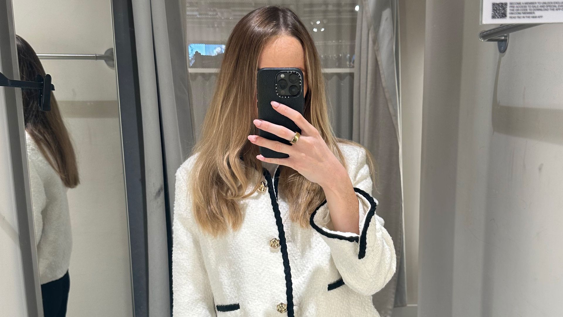 Hollie Brotherton tries H&M's viral boucle jacket