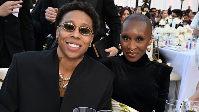 Lena Waithe and Cynthia Erivo attend FIJI Water at The 3rd Annual Gold House GOLD GALA at The Music Center on May 11, 2024 in Los Angeles, California