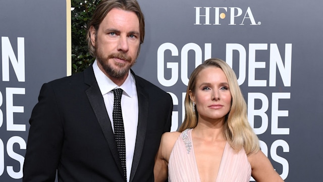 Kristen Bell and husband actor Dax Shepard arrive for the 76th annual Golden Globe Awards on January 6, 2019