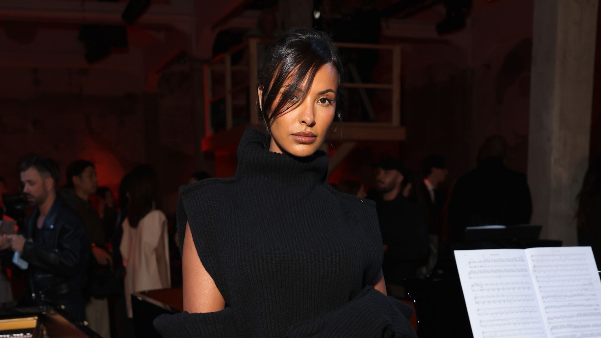 Maya Jama’s gloved mini dress is a major Milan Fashion Week statement