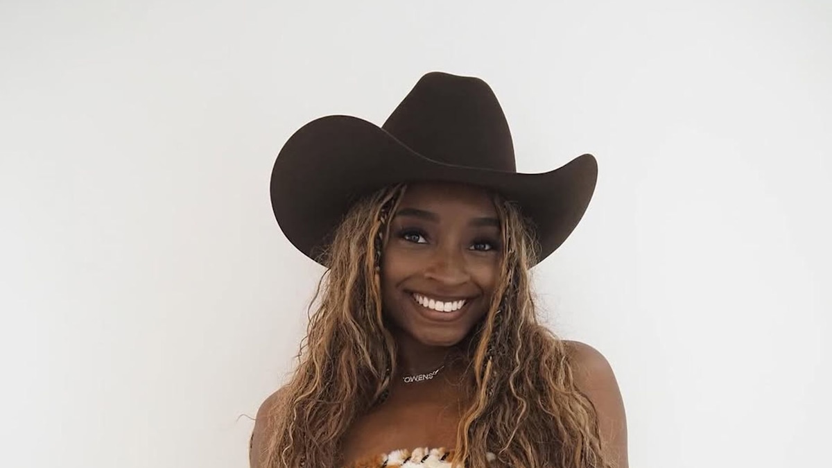 Simone Biles Looks incredible in mini skirt and cowboy boots as she celebrates her birthday