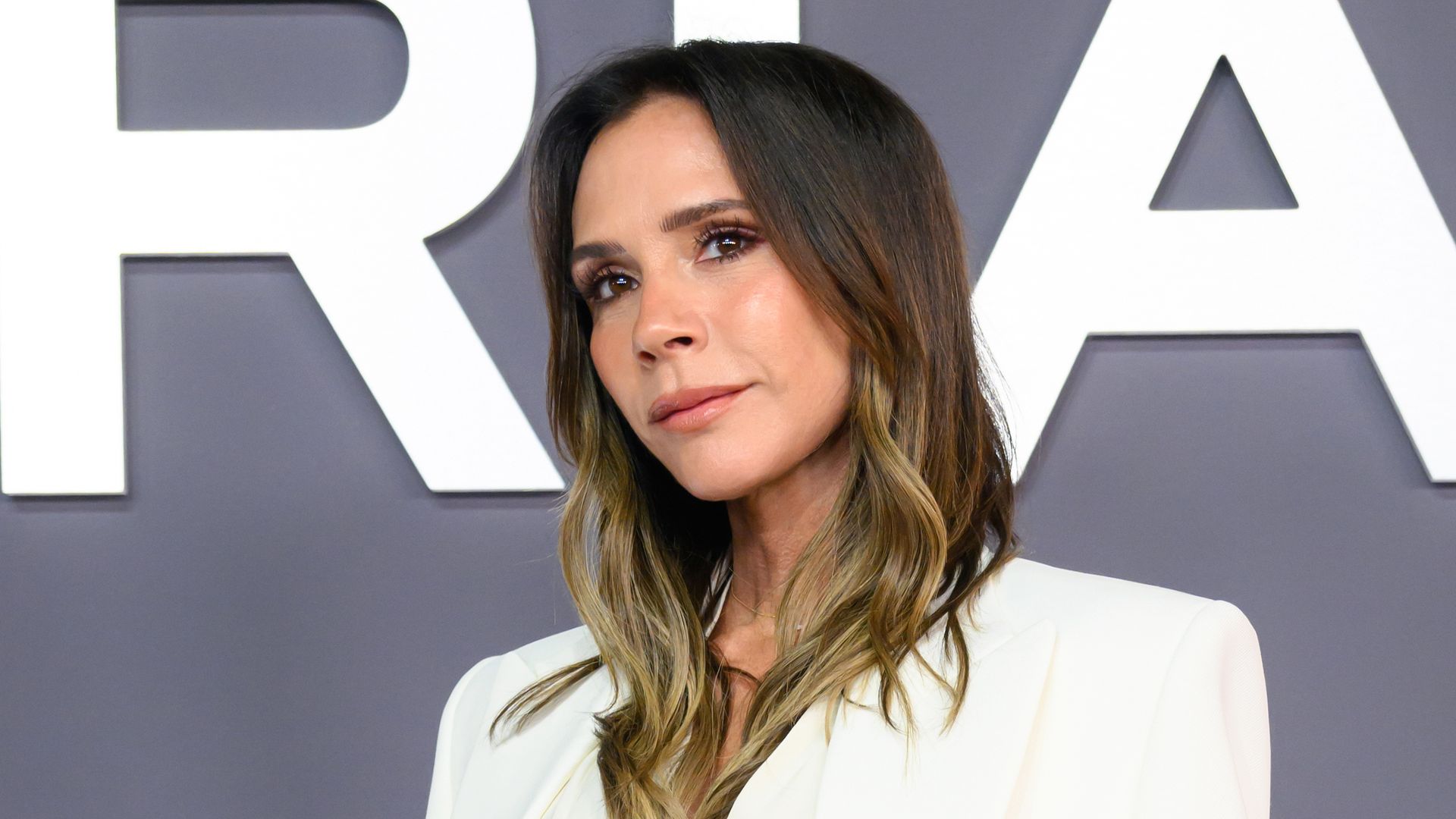 Victoria Beckham attends the "Victoria Beckham" World Premiere at the Curzon Mayfair on October 08, 2025 in London, England