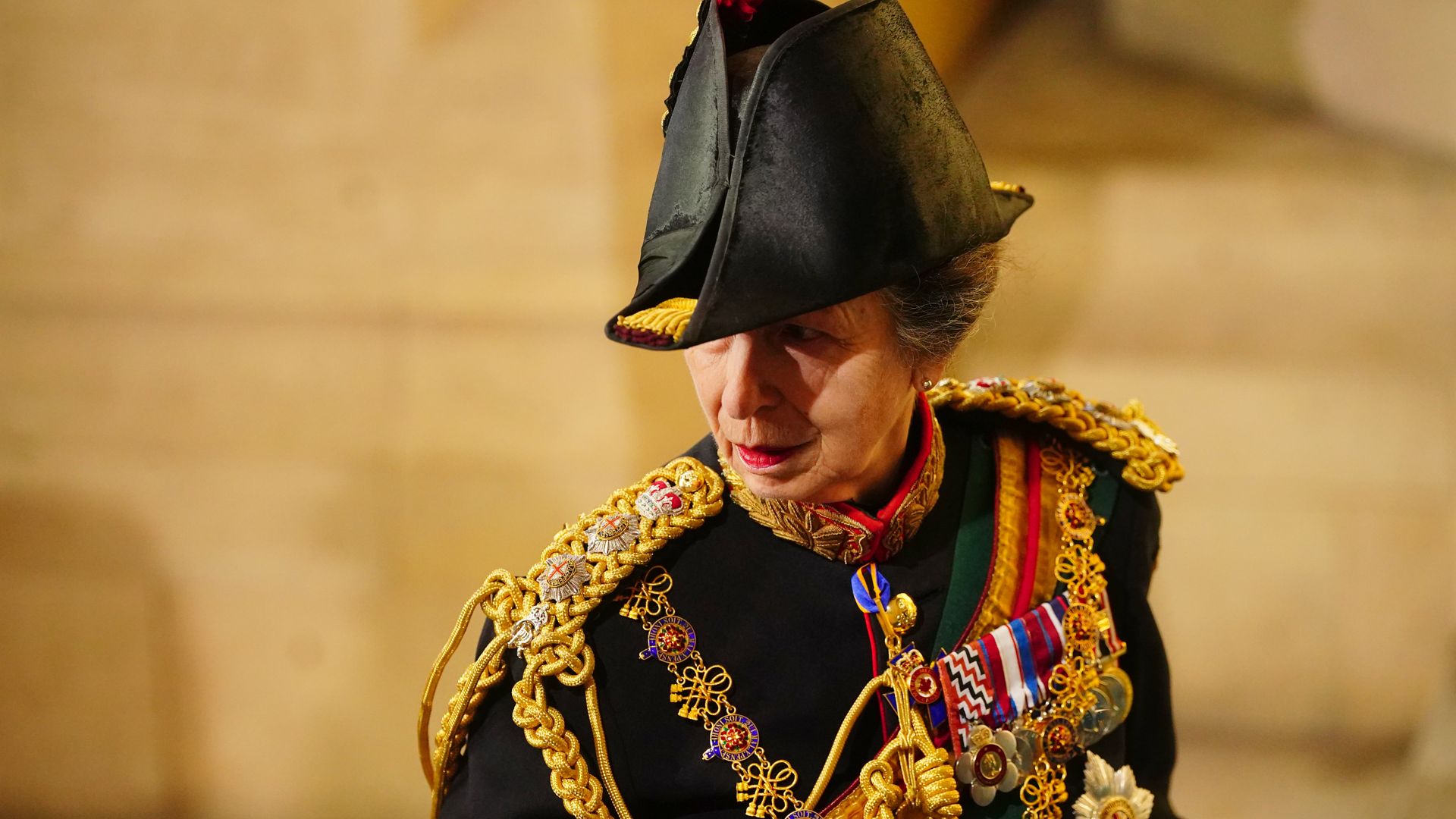 Princess Anne in military clothing 