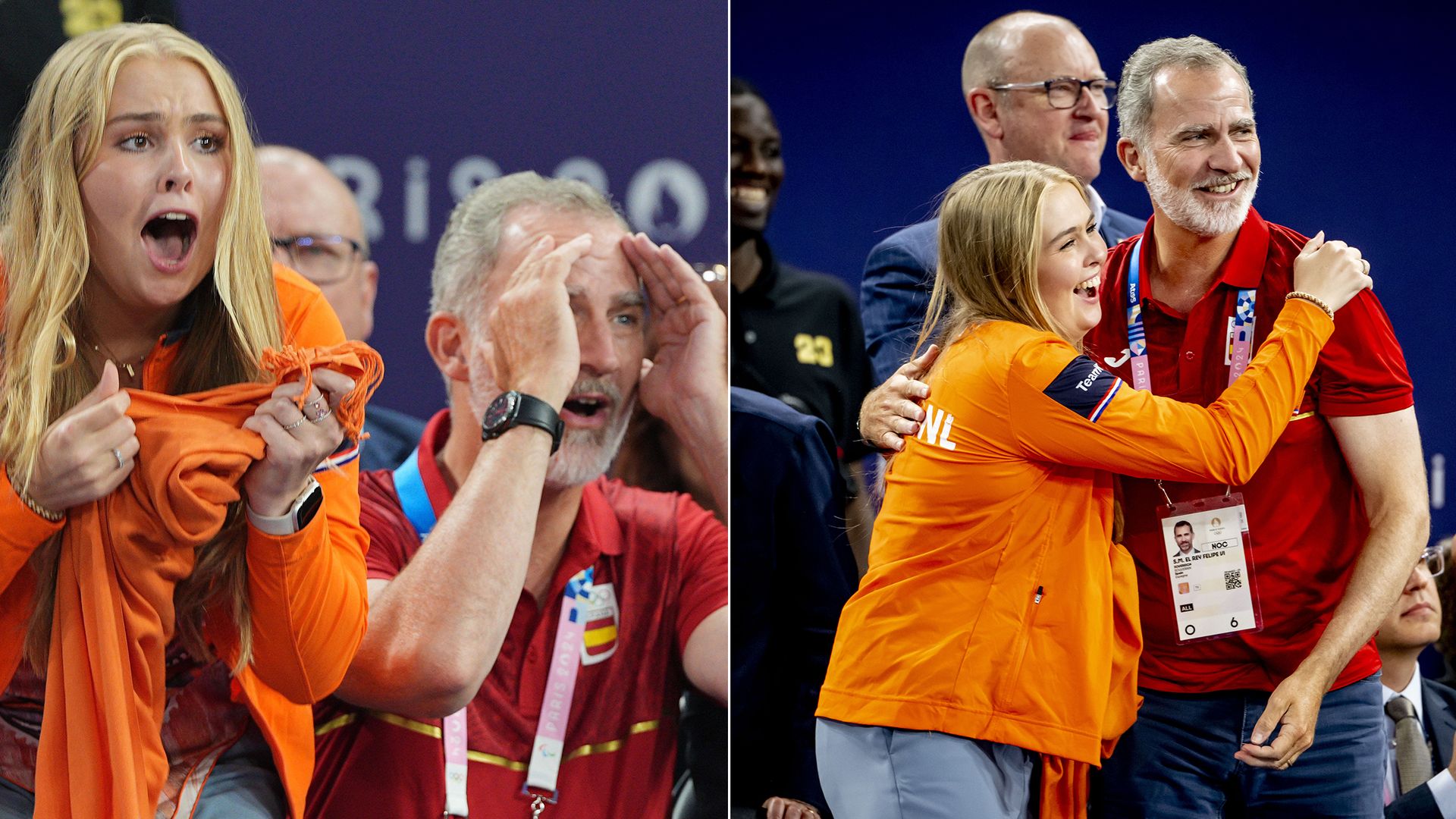Princess Catharina-Amalia and King Felipe watched a dramatic Olympics final together