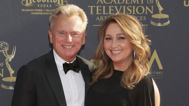 Pat Sajak and Lesly Brown attend the 44th Annual Daytime Creative Arts Emmy Awards - Arrivals at Pasadena Civic Auditorium on April 28, 2017 in Pasadena, California