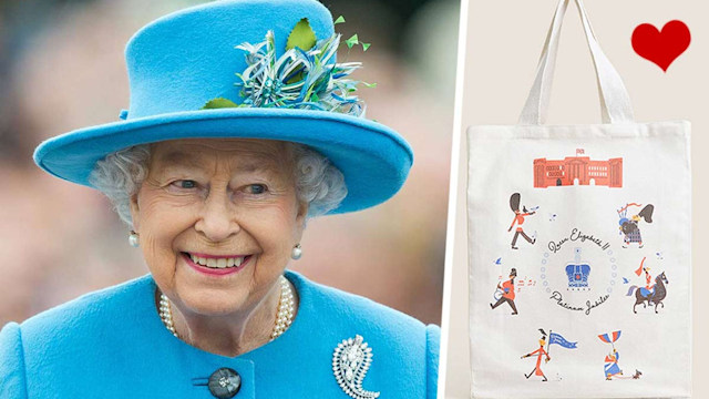 queen jubilee tote bags