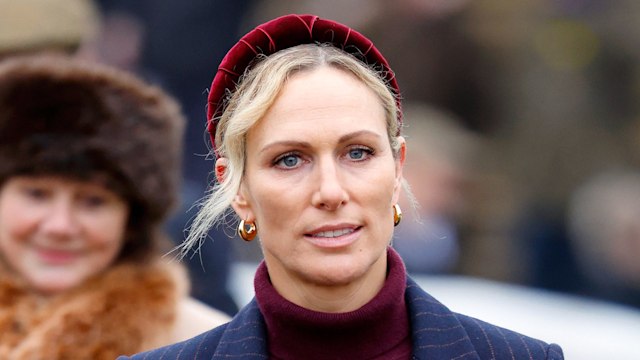 Zara Tindall attends the New Year's Day Racing Meet at Cheltenham Racecourse 