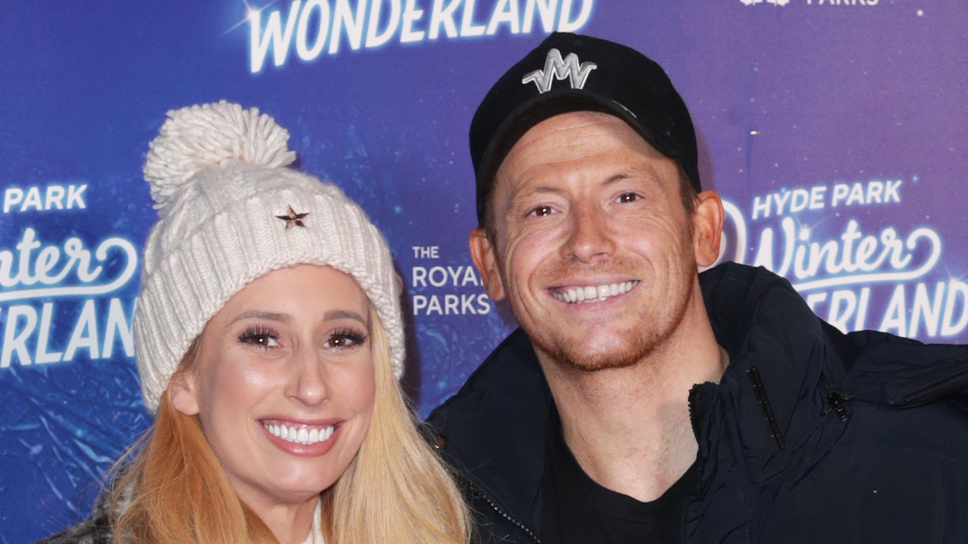 Stacey Solomon and Joe Swash in winter clothing