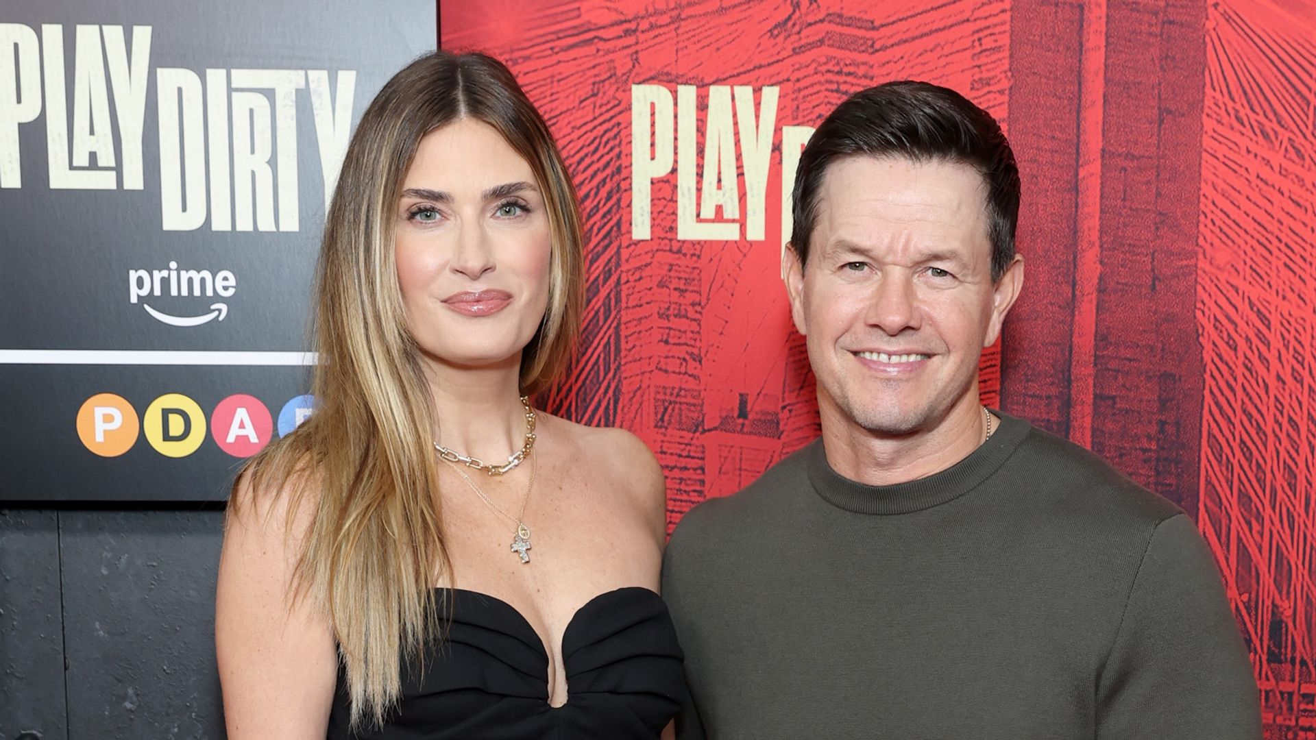 Rhea Durham and Mark Wahlberg attend Amazon's "Play Dirty" World Premiere at SVA Theater on September 24, 2025 in New York City