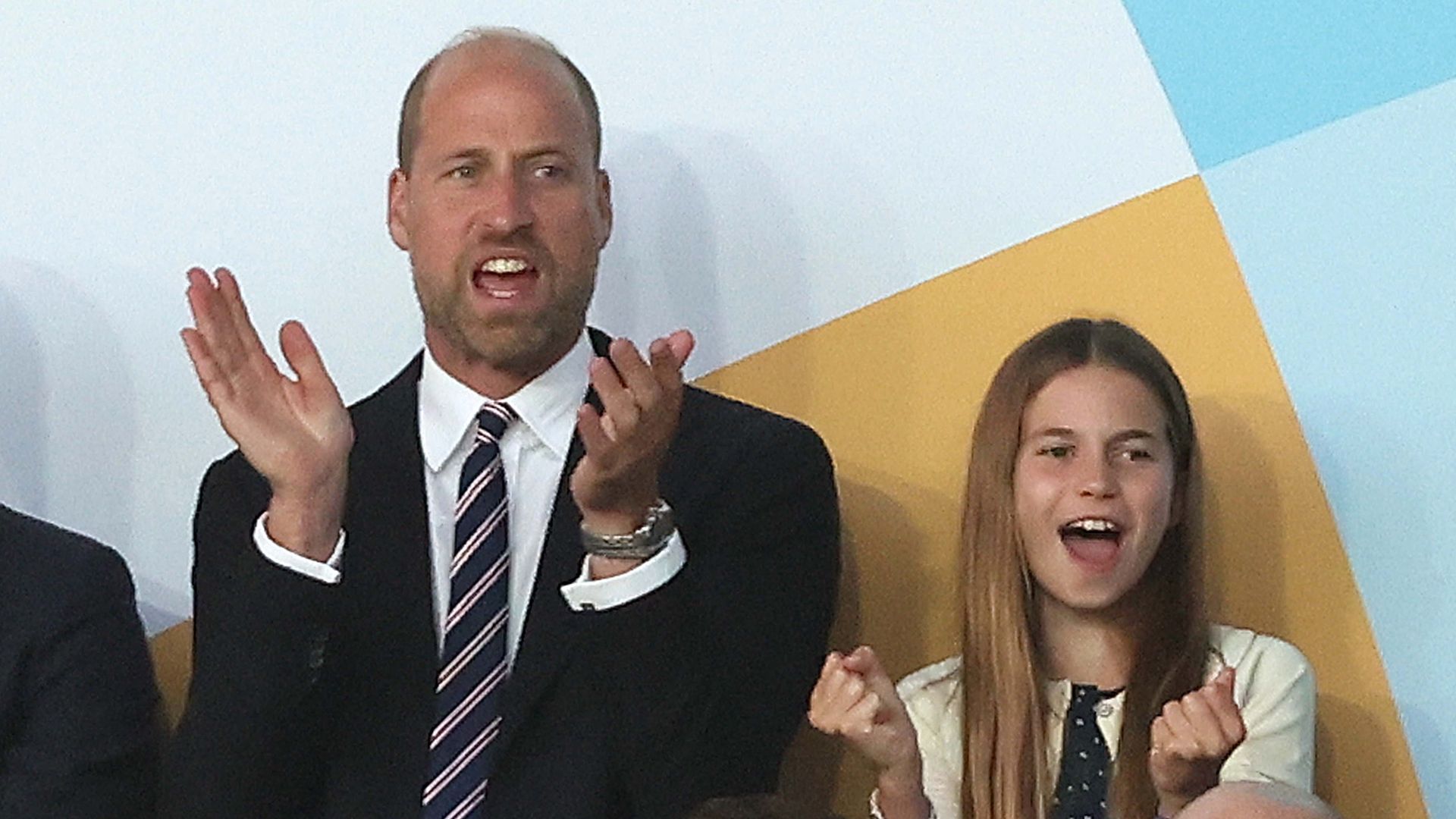 Prince William and Princess Charlotte celebrate Lionesses' win in Women