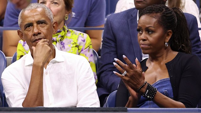 michelle obama sitting beside barack obama at us open