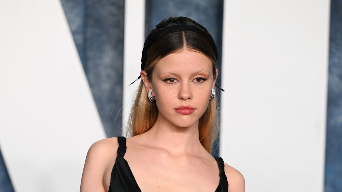 Mia Goth embodies her namesake in a sultry leather ‘goth’ look