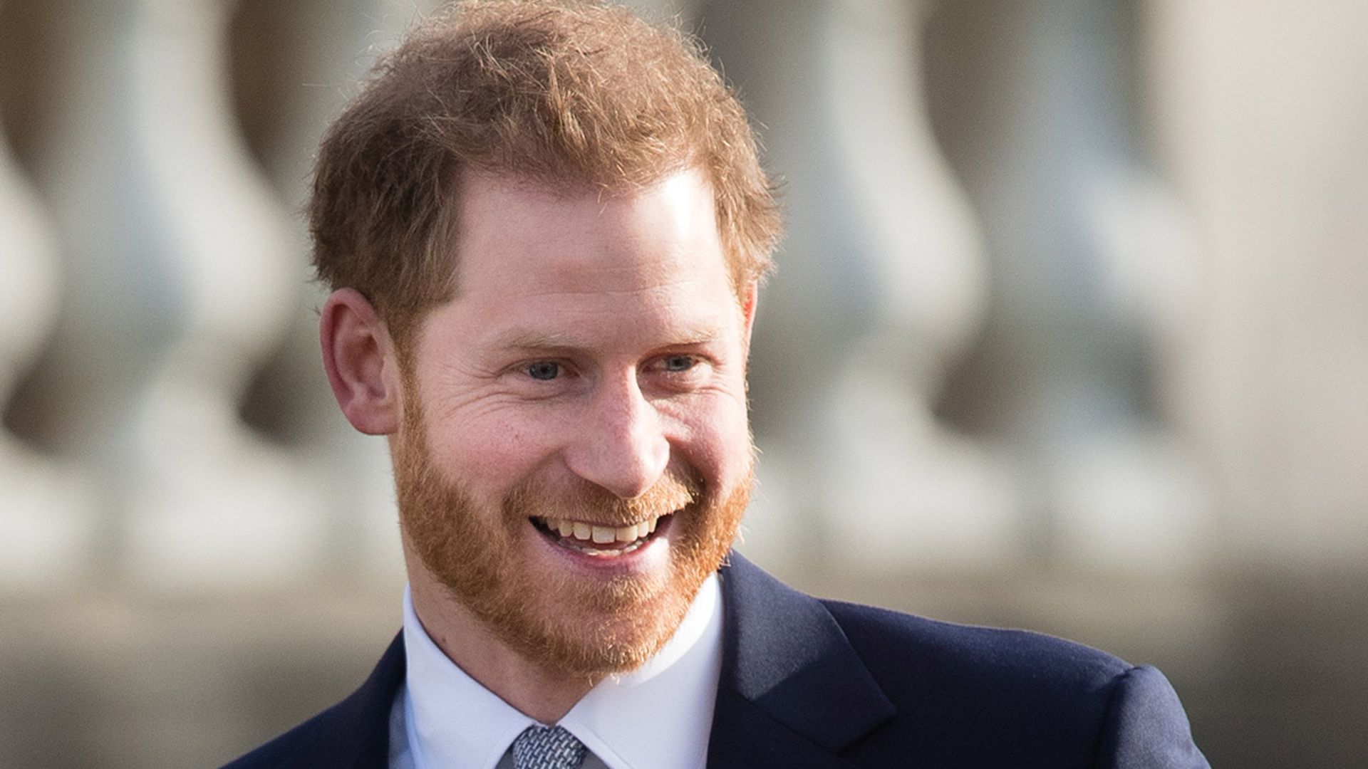 prince harry smiling distance