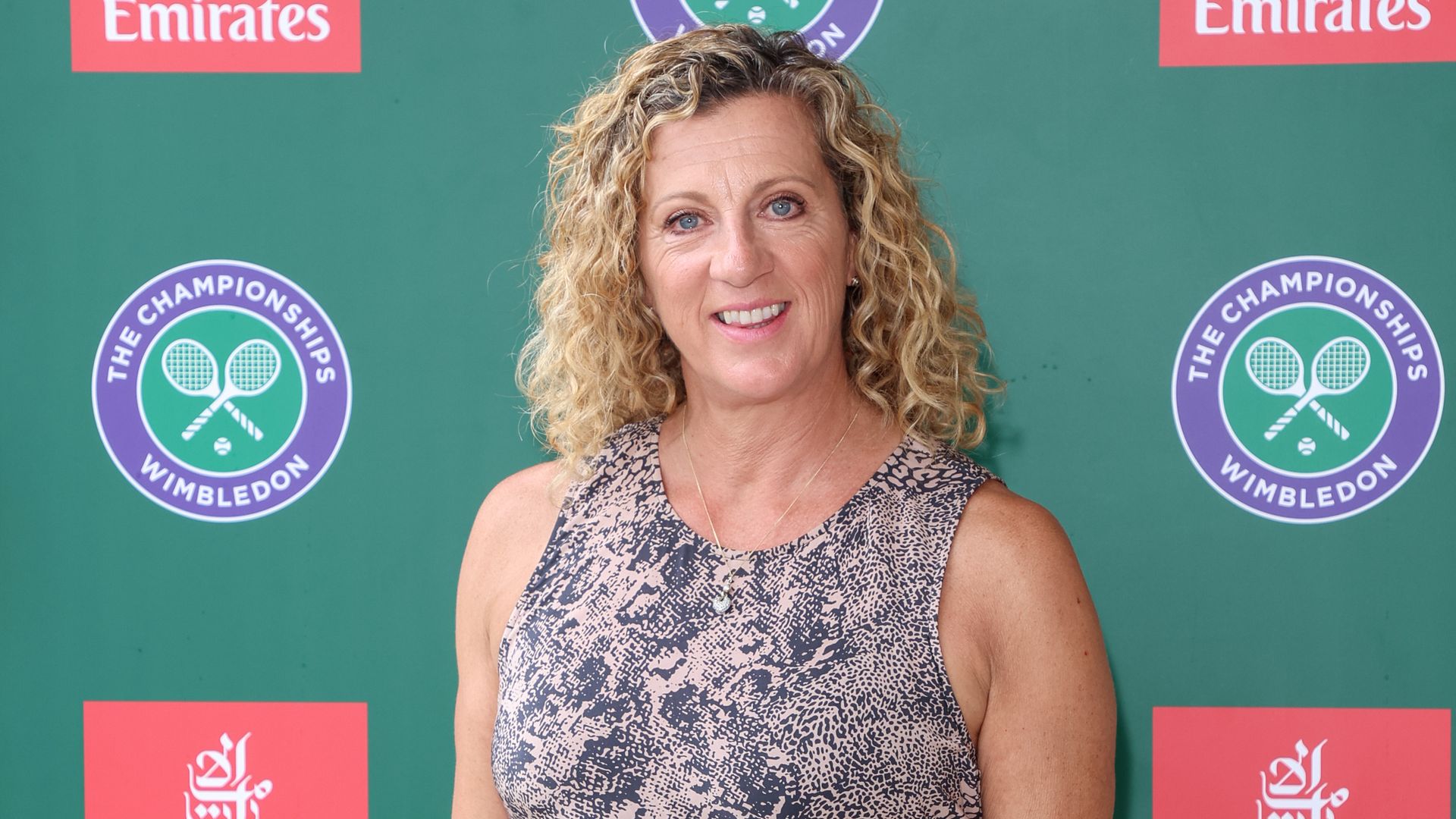 Sally Gunnell attends as a guest of Emirates, Official Airline Partner of The Championships, for the "Women In Sport" Lunch at Wimbledon on July 9, 2024